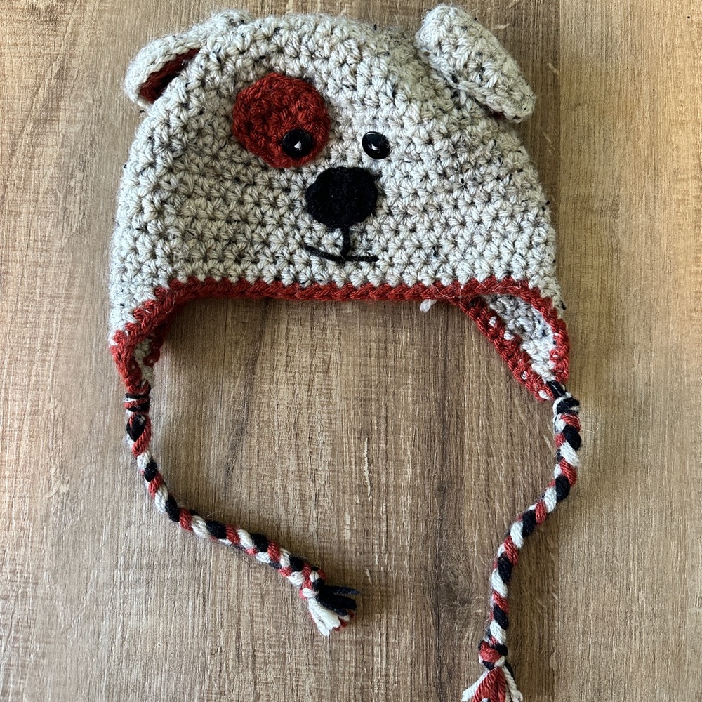 Crochet Dog Winter‎ Hat | Size 6-12m